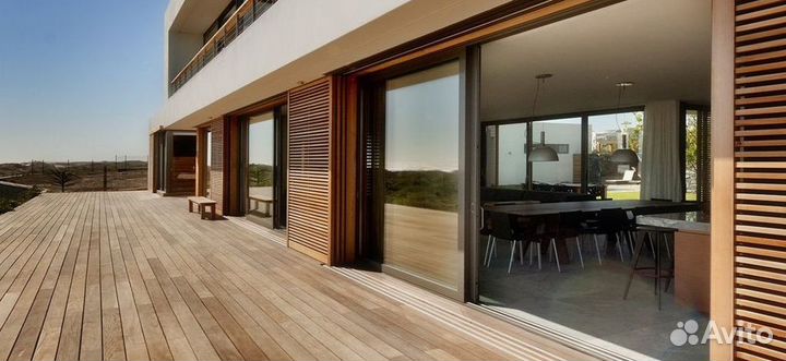 Алюминиевые окна в коттедж