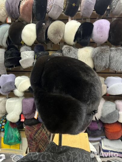 Шапка норковая ушанка