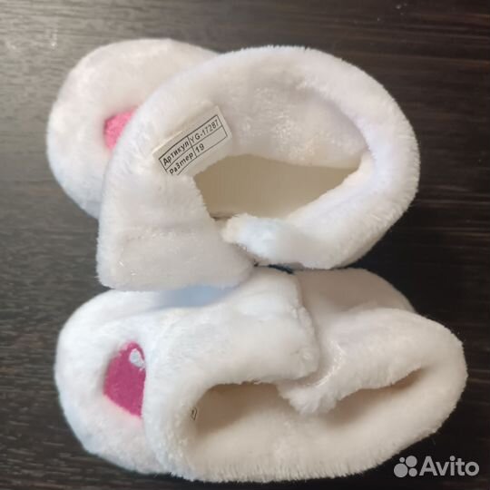 Меховые ботиночки для девочки р. 19