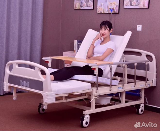 Медицинская кровать для лежачих больных с винтовым