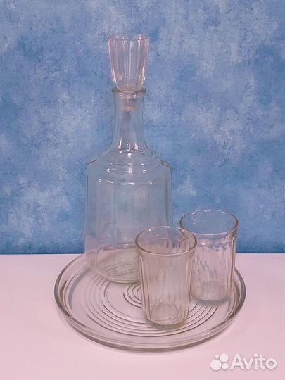 Графины,стаканы гранёные стеклянные винтажные СССР