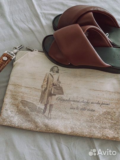 Сумка клатч италия и шлепки