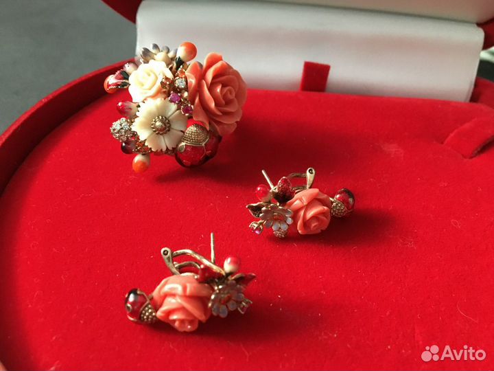 Комплект серебряный, с позолотой Style Avenue