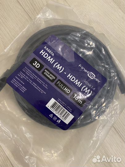 Кабель hdmi finepower 10 метров