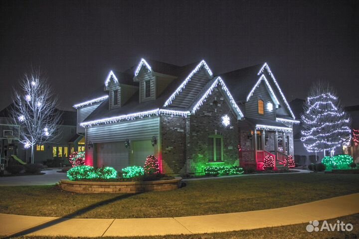 Украшение дома / Новогоднее освещение фасада