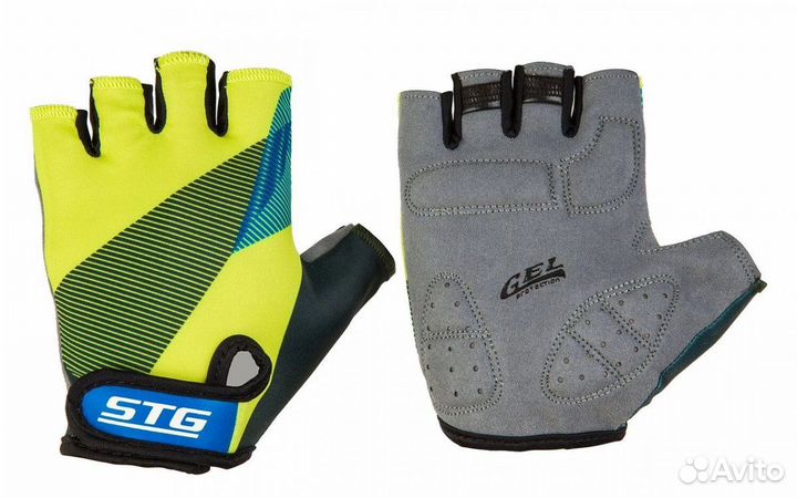 Велосипедные перчатки STG 910 p.S (черно-салатовы