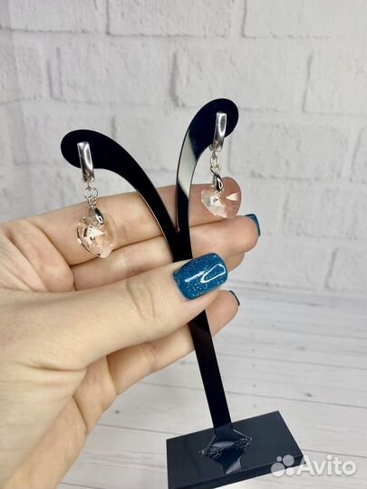 Серьги с оригинальными кристаллами Swarovski