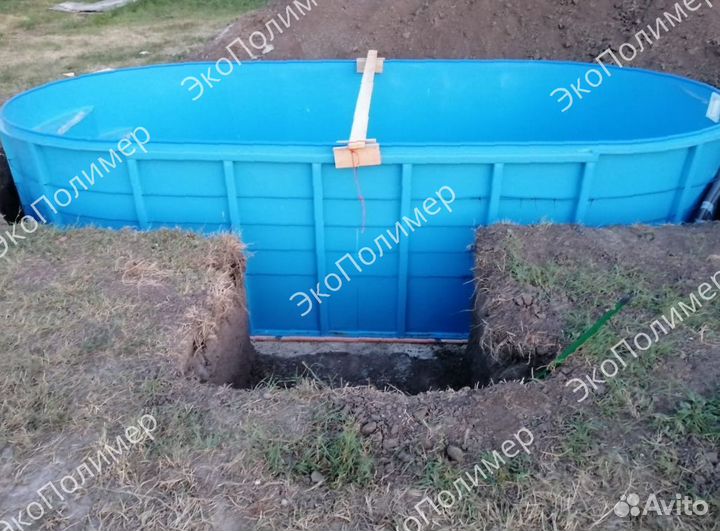 Пластиковый бассейн 6х2,5х1,5