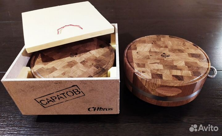 Доска разделочная дубовая колода CHbros