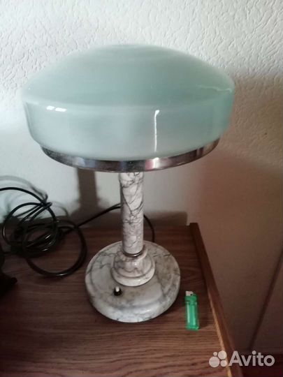 Лампа СССР настольная мрамор