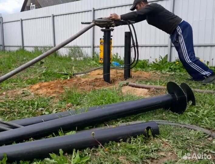 Монтаж винтовых свай, Шаховская