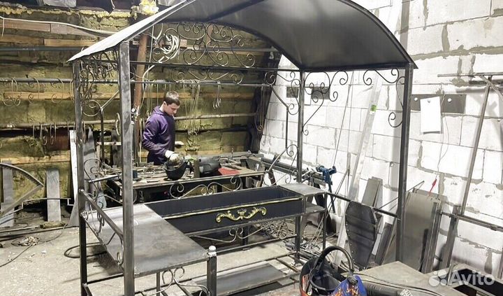 Беседка с мангалом