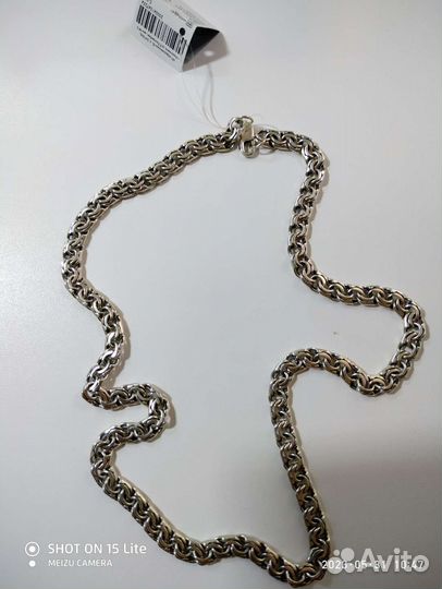Серебряная цепь бисмарк 65 см