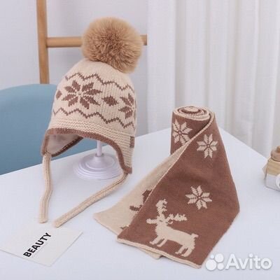 Комплект шапка, шарф