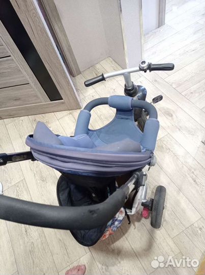 Трехколесный велосипед с ручкой б/у