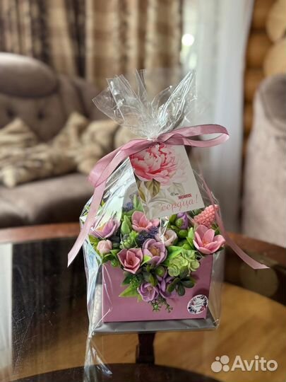 Букет из мыла учителю, воспитателю. Подарок, выпус