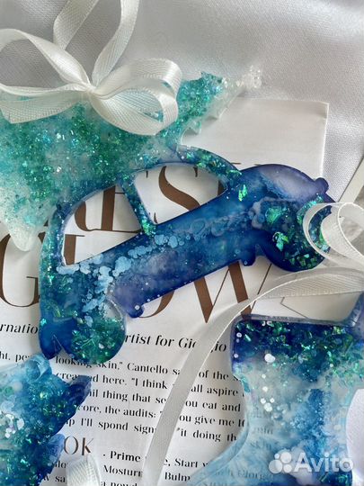 Набор елочных игрушек ручной работы