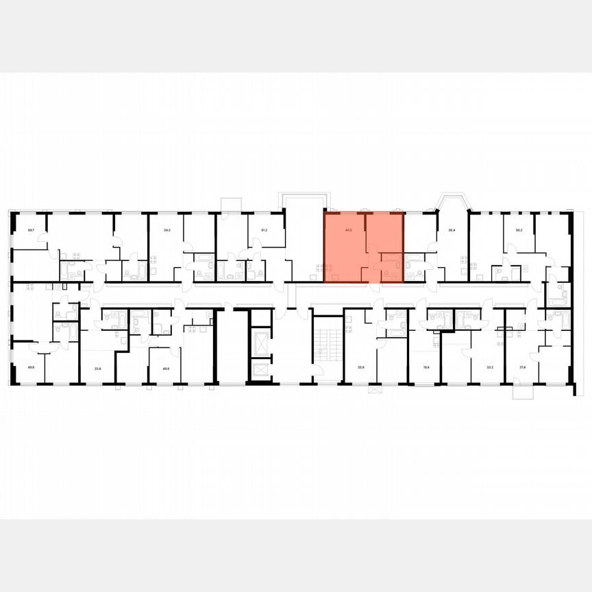 1-к. квартира, 40,5 м², 16/17 эт.