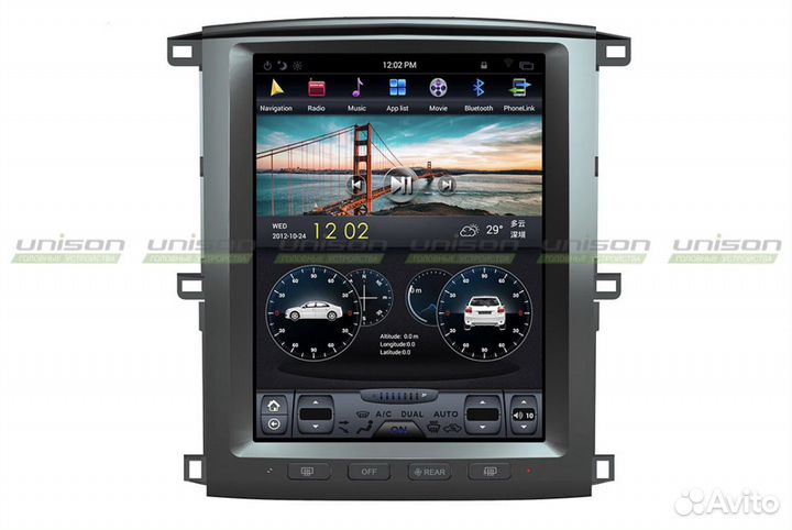 Магнитола Тесла Ленд Крузер 100 Андроид