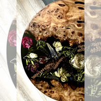 Журнальный столик из массива карагача и смолы, Белорецк