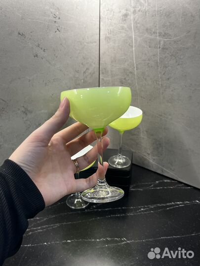 Набор бокалов/креманок Crystalex Praline green