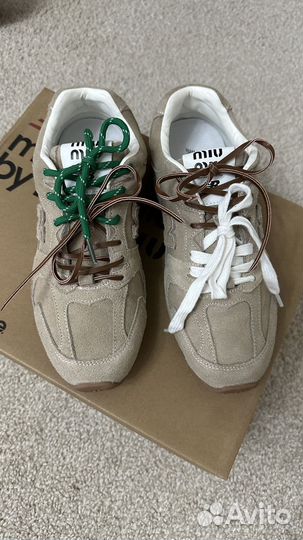 Кроссовки new balance x miu miu натуральная замша