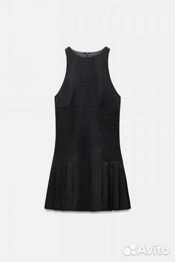 Zara оригинал короткое платье с горловиной халтер