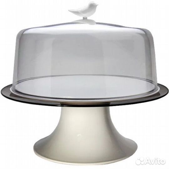 Тортовница Qualy Sparrow белая