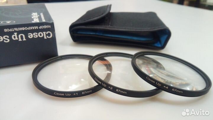 Набор макрофильтров +1, +2, +4 (67 мм) макролинзы