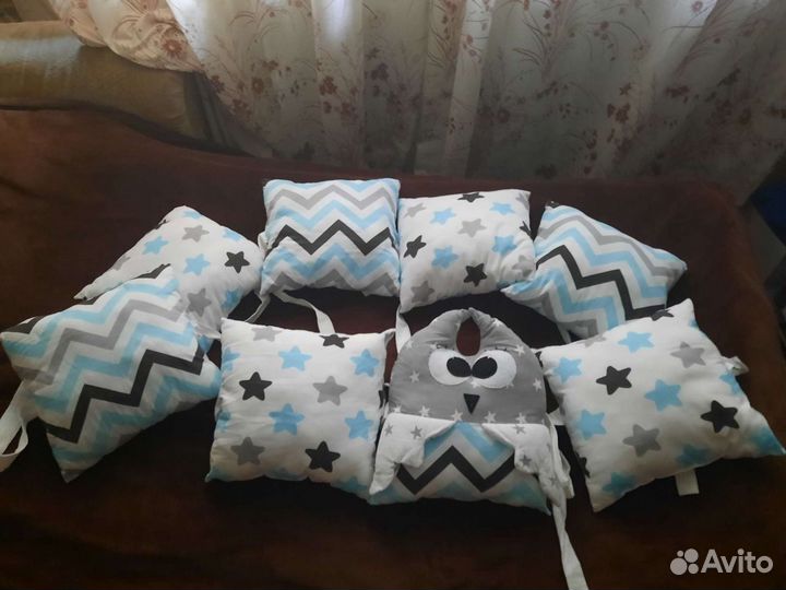 Бортики для кроватки, матрас, клеенка