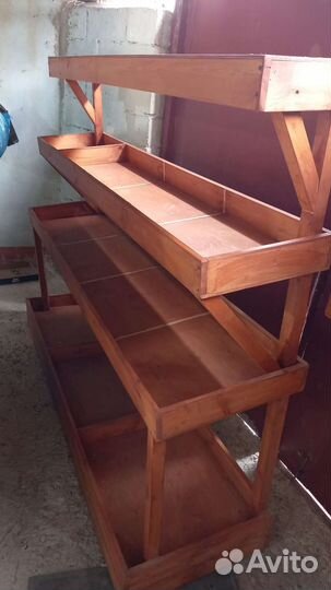 Полки стеллажи деревянные