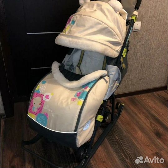 Санки коляска для девочки Ника