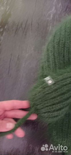 Шапка ушанка из пуха норки 56 р