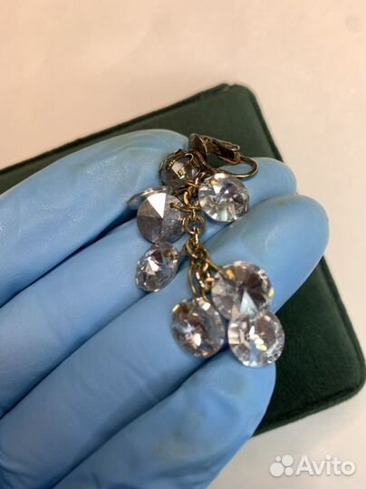 Серьги клипсы винтаж Swarovski#Винтажные клипсы