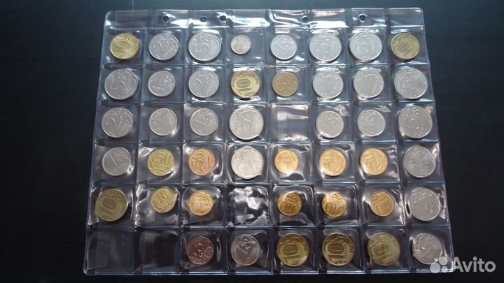 Монеты России, погодовка РФ, рубли, копейки