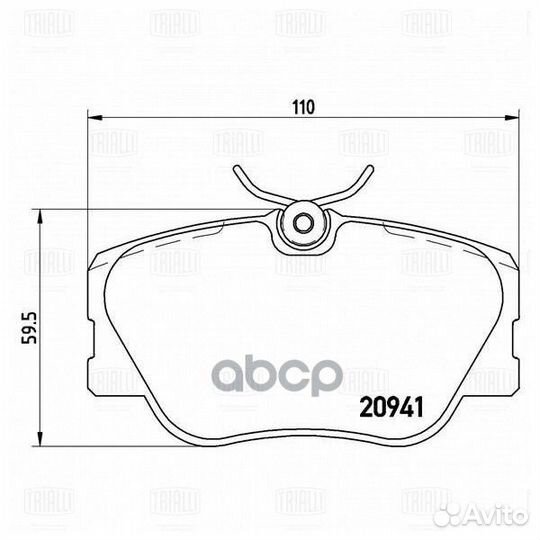 Колодки тормозные mercedes benz W201/W124 без д