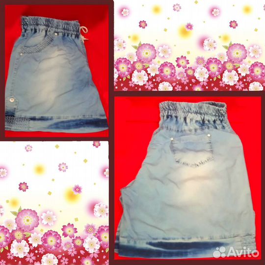 Шорты женские х/б джинс. Турция 56 размер