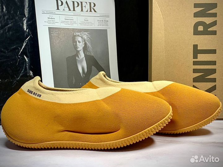 Кроссовки adidas yeezy knit желтые