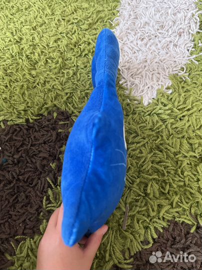 Синий зайчик Плюшевый