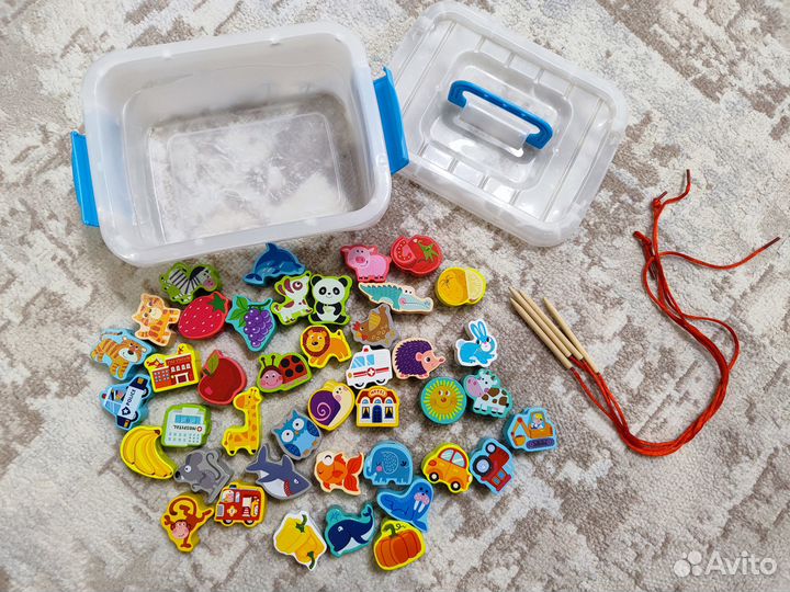 Шнуровка деревянная с кейсом и иглами