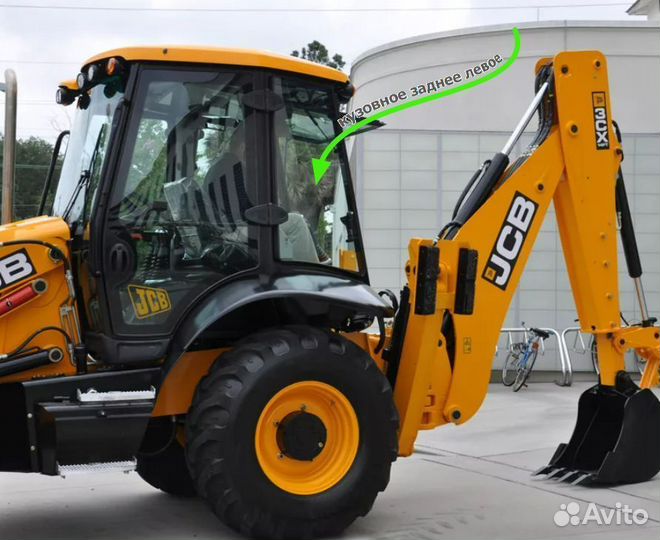 Стекло кузовное заднее левое на JCB 3cx-4cх 2003