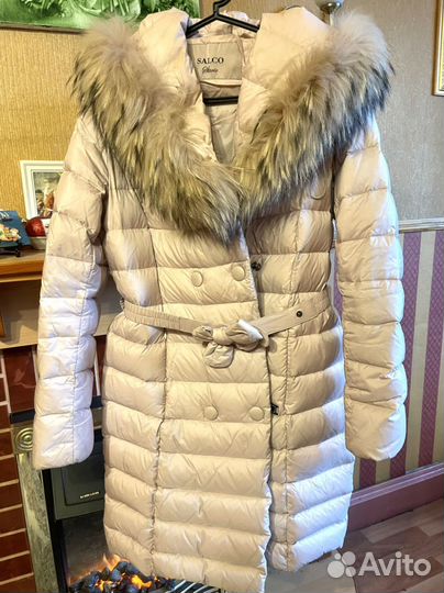 Пуховое пальто пуховик Salco Италия 46