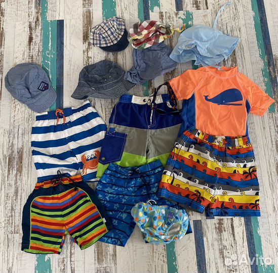 Плавки, шорты и футболка для плавания, очки и пана