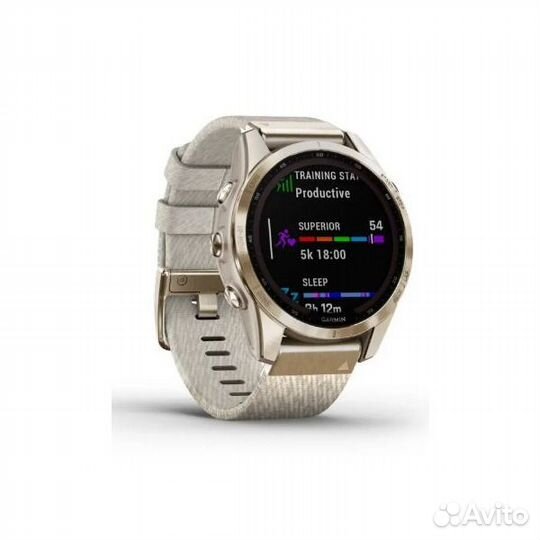 Garmin Fenix 7S – Sapphire Solar Cream Gold 2 ремн