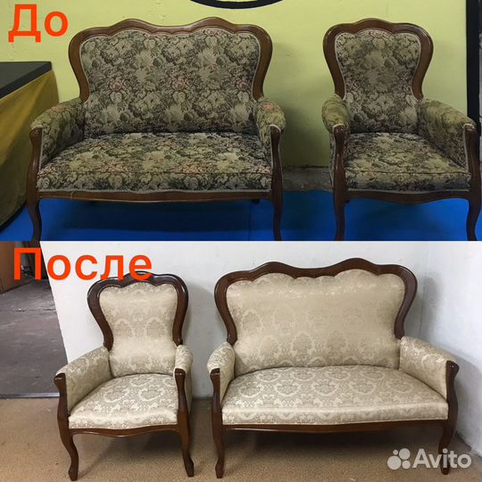 Перетяжка, ремонт мягкой мебели