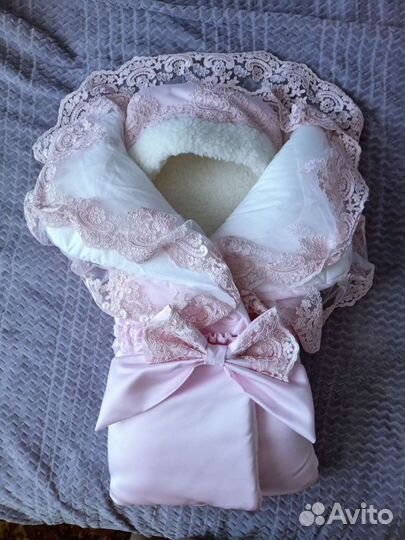 Конверт на выписку зимний для девочки новый