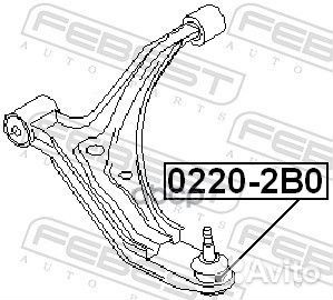 0220-2B0 опора шаровая 0220-2B0 Febest