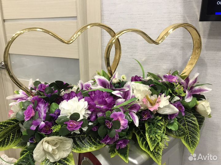 Свадебные кольца для украшения машины