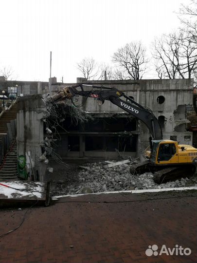 Демонтаж зданий и строений, дробленый бетон