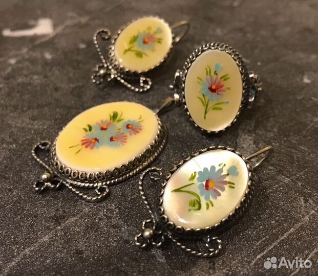 Скань, винтаж, комплекты украшений 18-19вв